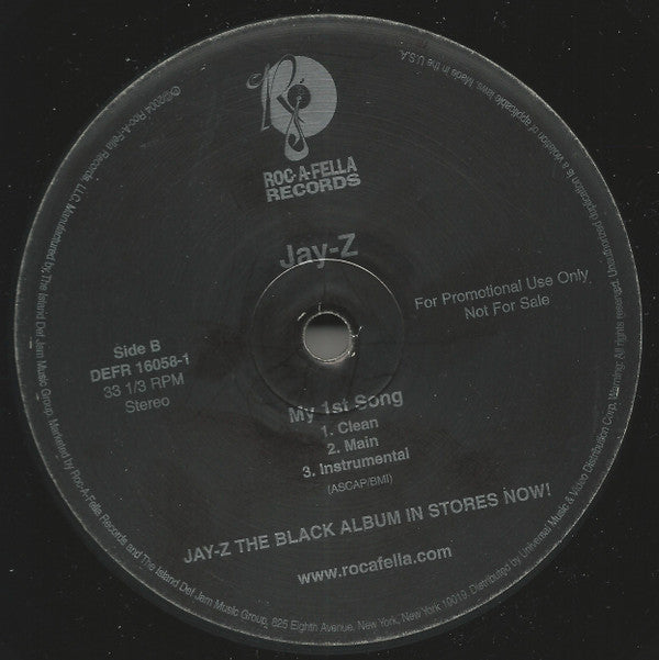 Jay-Z : 99 Problems (12", Single, Promo)