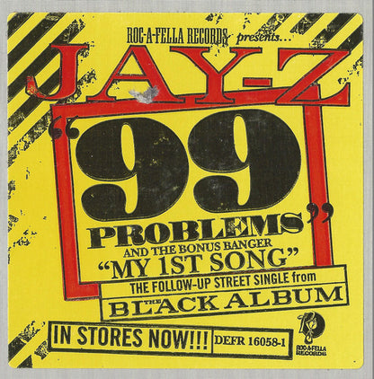 Jay-Z : 99 Problems (12", Single, Promo)