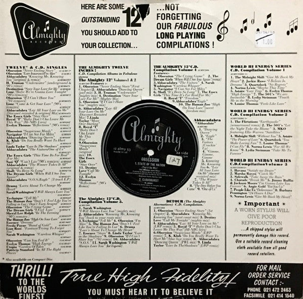 Obsession : Without You / State Of The Nation (12")