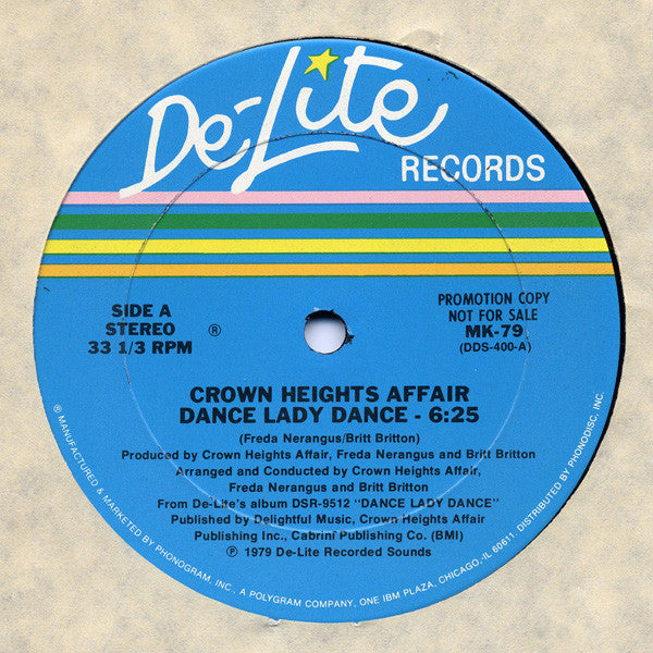 Crown Heights Affair : Dance Lady Dance / The Rock Is Hot (12", Promo)