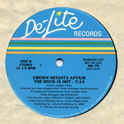 Crown Heights Affair : Dance Lady Dance / The Rock Is Hot (12", Promo)