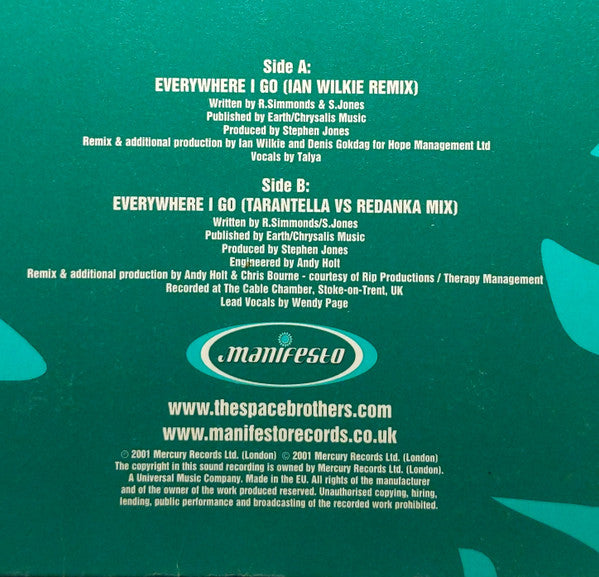 The Space Brothers : Everywhere I Go (12", 2/2)