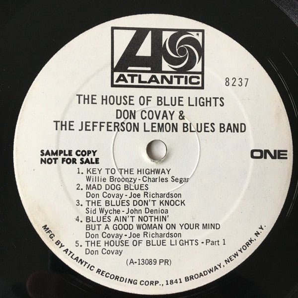 Don Covay & The Jefferson Lemon Blues Band* : The House Of Blue Lights (LP, Mono, Promo)