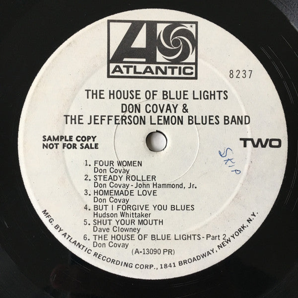 Don Covay & The Jefferson Lemon Blues Band* : The House Of Blue Lights (LP, Mono, Promo)