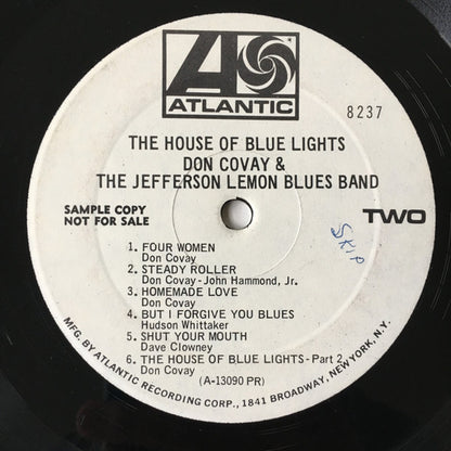 Don Covay & The Jefferson Lemon Blues Band* : The House Of Blue Lights (LP, Mono, Promo)