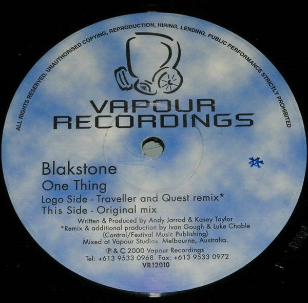 Blakstone : One Thing (12")
