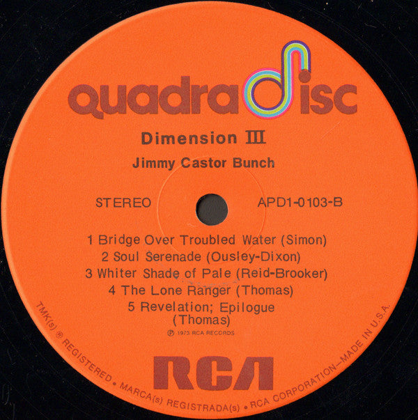 Jimmy Castor Bunch* : Dimension III (LP, Quad, Gat)