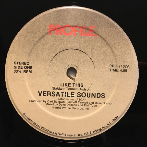 Versatile Sounds : Like This (12")