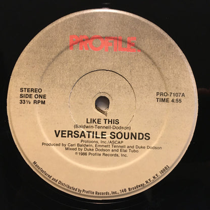 Versatile Sounds : Like This (12")