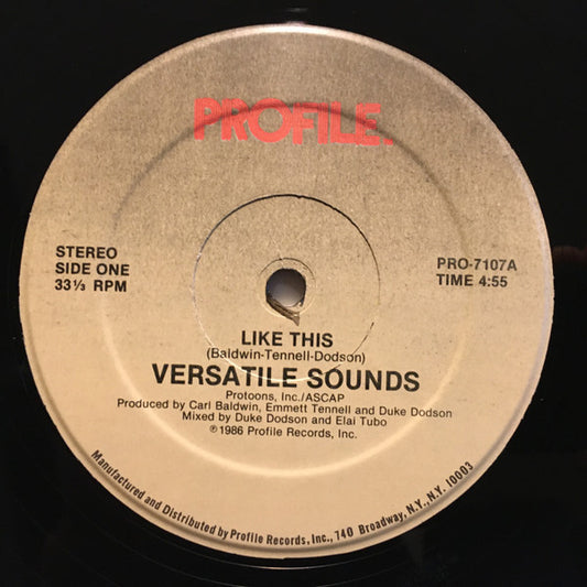 Versatile Sounds : Like This (12")