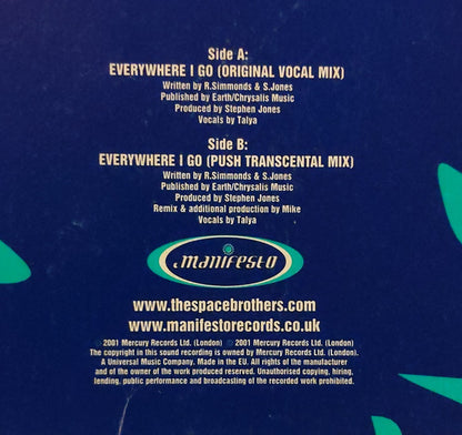 The Space Brothers : Everywhere I Go  (12", 1/2)