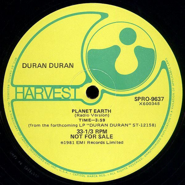 Duran Duran : Planet Earth (12", Promo)