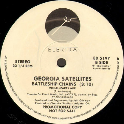 Georgia Satellites* : Battleship Chains (12", Single, Promo)