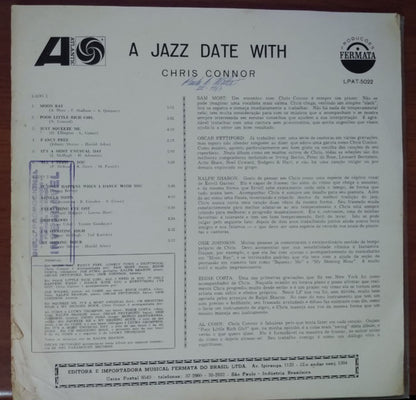 Chris Connor : A Jazz Date With Chris Connor (LP, Album, Mono)