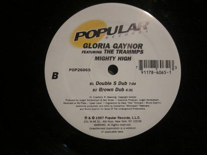 Gloria Gaynor Featuring The Trammps : Mighty High (12")