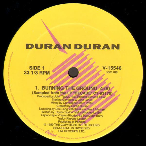 Duran Duran : Burning The Ground / Decadance (12", Single)