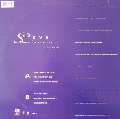 Janet Jackson : Love Will Never Do (Without You) (12", Single)