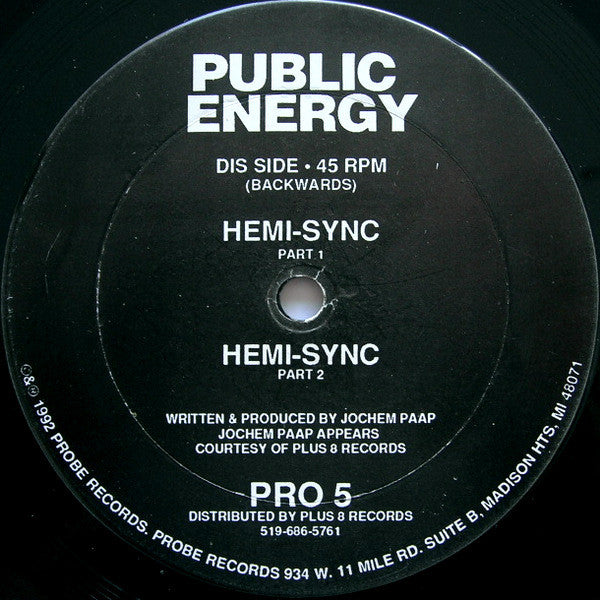 Public Energy : Hemi-Sync (12")