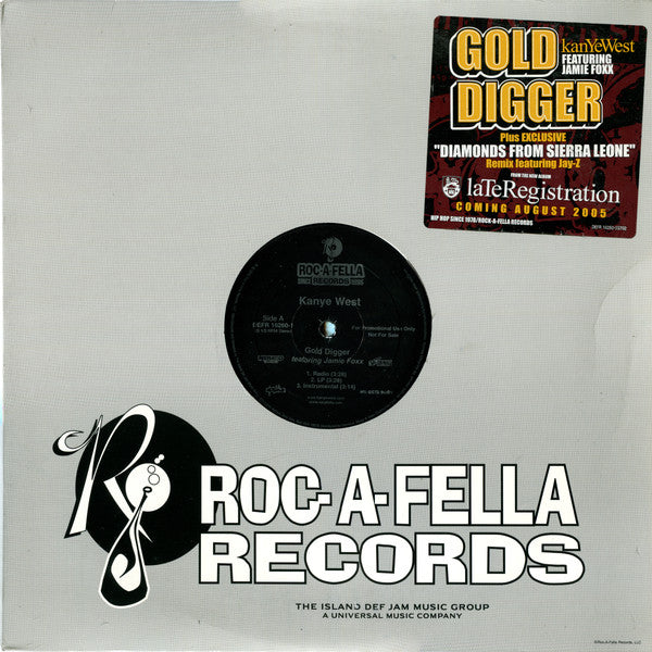 Kanye West Feat Jamie Foxx : Gold Digger (12", Promo)