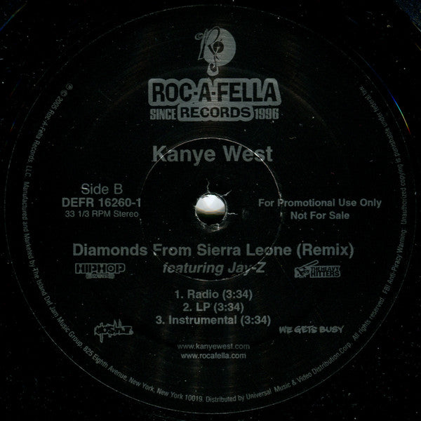 Kanye West Feat Jamie Foxx : Gold Digger (12", Promo)
