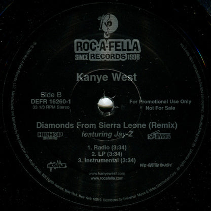 Kanye West Feat Jamie Foxx : Gold Digger (12", Promo)