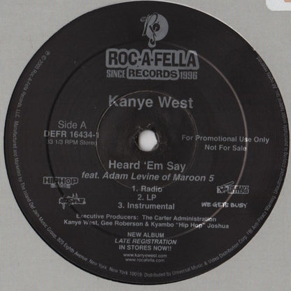 Kanye West : Heard 'Em Say Plus Touch The Sky (12", Promo)