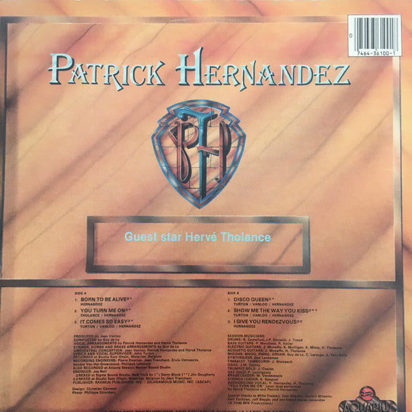 Patrick Hernandez : Born To Be Alive (LP, Album, San)