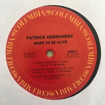 Patrick Hernandez : Born To Be Alive (LP, Album, San)