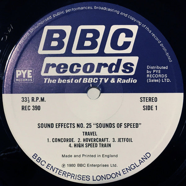 No Artist : Sound Effects No.25 Sounds Of Speed (LP)