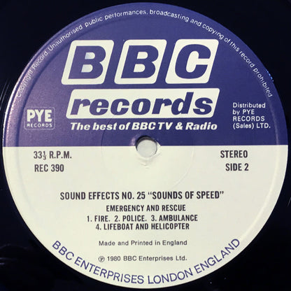 No Artist : Sound Effects No.25 Sounds Of Speed (LP)