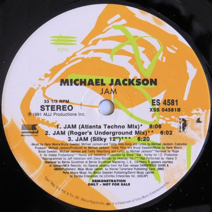 Michael Jackson : Jam (2x12", Promo)