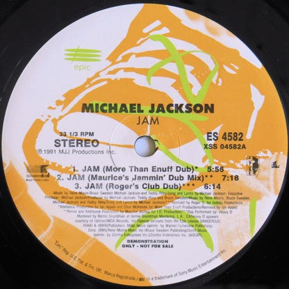Michael Jackson : Jam (2x12", Promo)