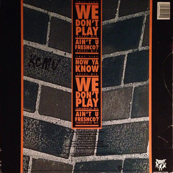 Freshco & Miz : We Don't Play (12", Promo)