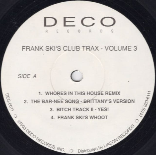 Frank Ski : Frank Ski's Club Trax - Volume 3 (12")