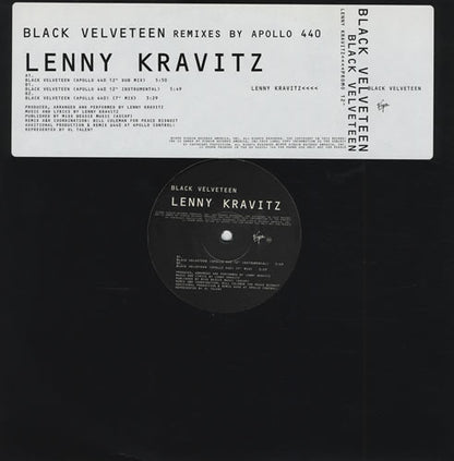 Lenny Kravitz : Black Velveteen (Remixes By Apollo 440) (12", Promo)