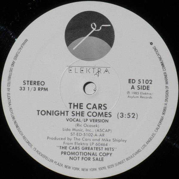The Cars : Tonight She Comes (12", Promo)