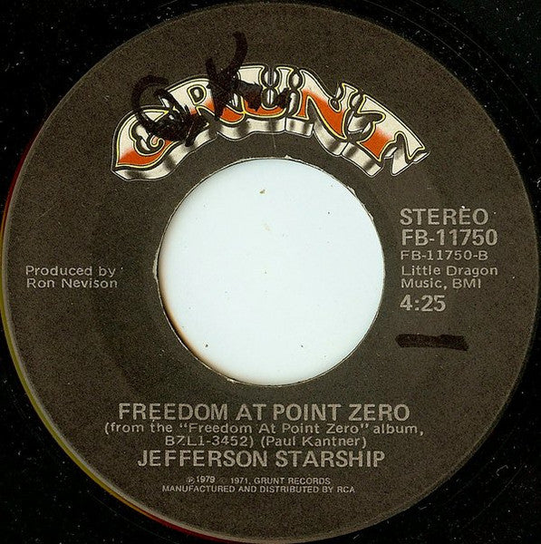 Jefferson Starship : Jane / Freedom At Point Zero (7", Single)