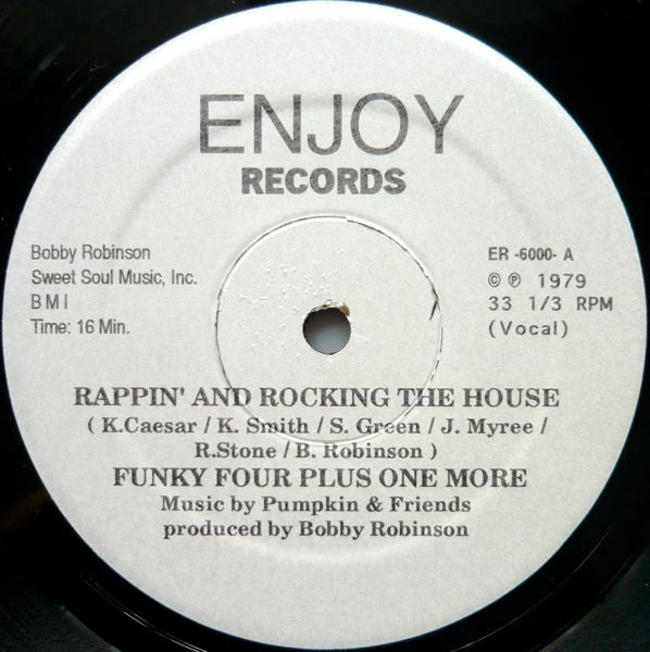 Funky Four Plus One More* : Rappin' And Rocking The House (12", M/Print, RE)