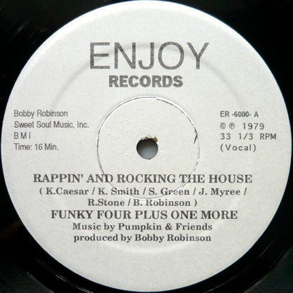 Funky Four Plus One More* : Rappin' And Rocking The House (12", M/Print, RE)