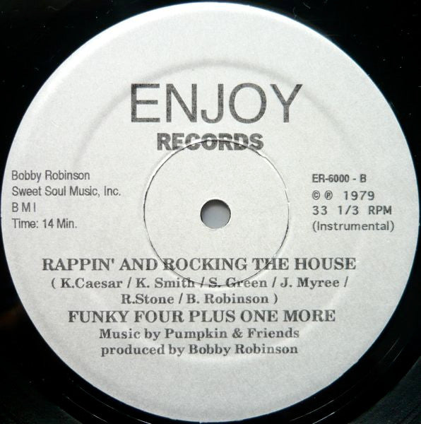 Funky Four Plus One More* : Rappin' And Rocking The House (12", M/Print, RE)