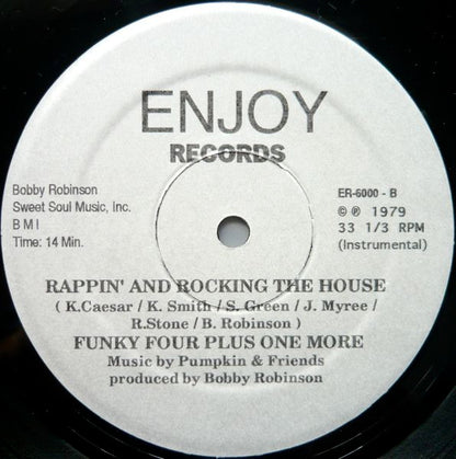 Funky Four Plus One More* : Rappin' And Rocking The House (12", M/Print, RE)