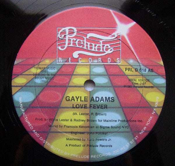 Gayle Adams : Love Fever (12")
