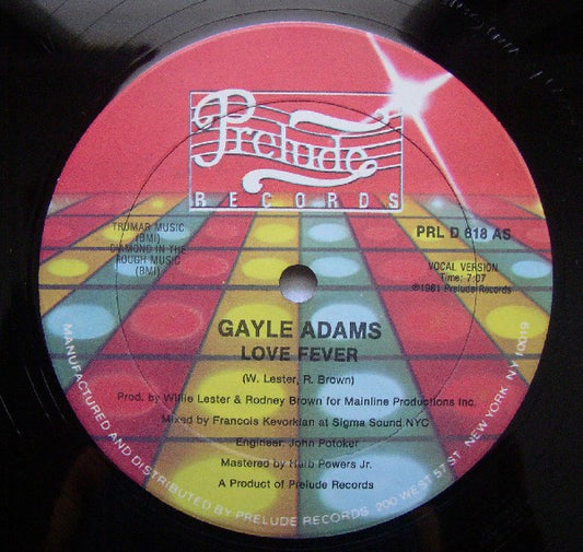 Gayle Adams : Love Fever (12")