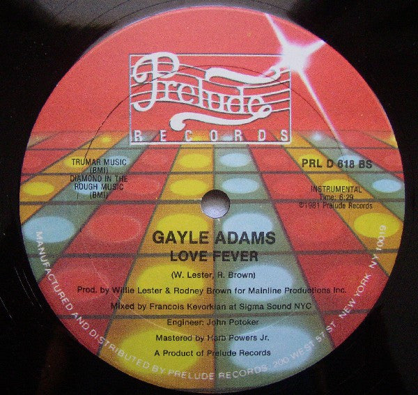 Gayle Adams : Love Fever (12")