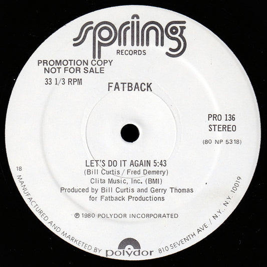 Fatback* : Let's Do It Again (12", Promo)