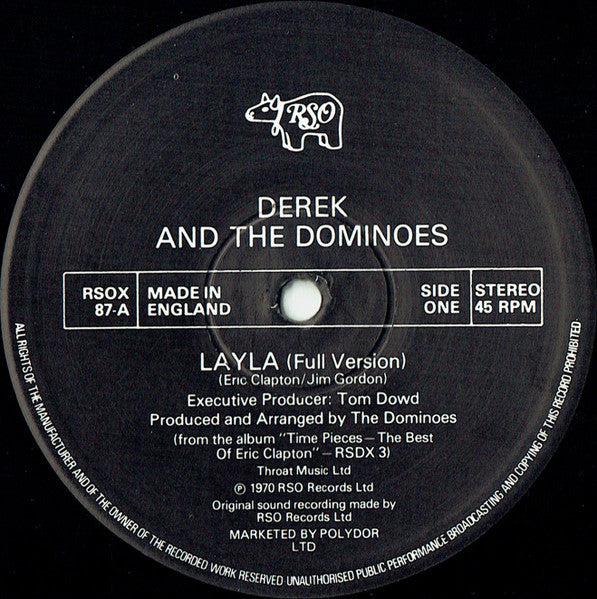 Derek & The Dominos / Eric Clapton : Layla / Wonderful Tonight (Live Version) (12")