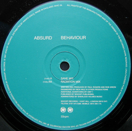 Absurd (2) : Behaviour (12")
