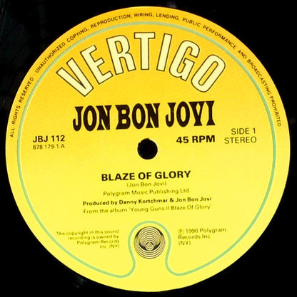 Jon Bon Jovi : Blaze Of Glory (12")