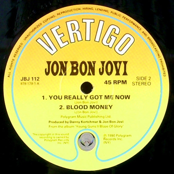Jon Bon Jovi : Blaze Of Glory (12")