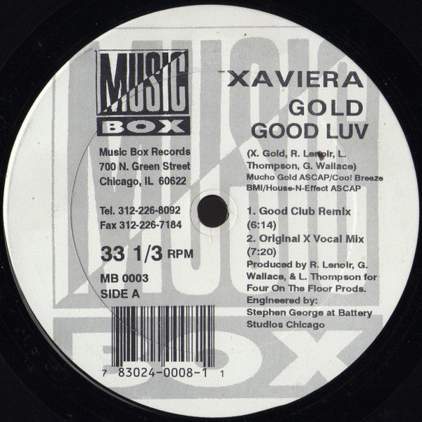 Xaviera Gold : Good Luv (12")